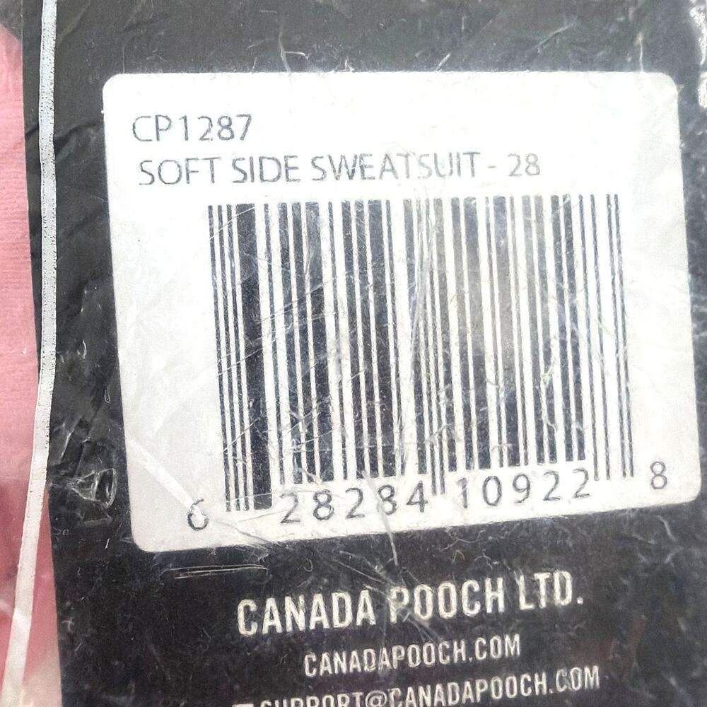 Canada Pooch Pink Soft Side Sweatsuit For Dog Size 28 - Picture 5 of 7